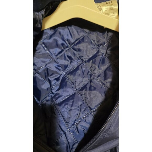 Def Leppard Jacket Girls Size 6 6x Navy Full Zip Bomber Jacket Size NWT Rock 80s - Picture 9 of 12